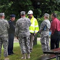 This is a picture of men at WING Waukesha Exercise.